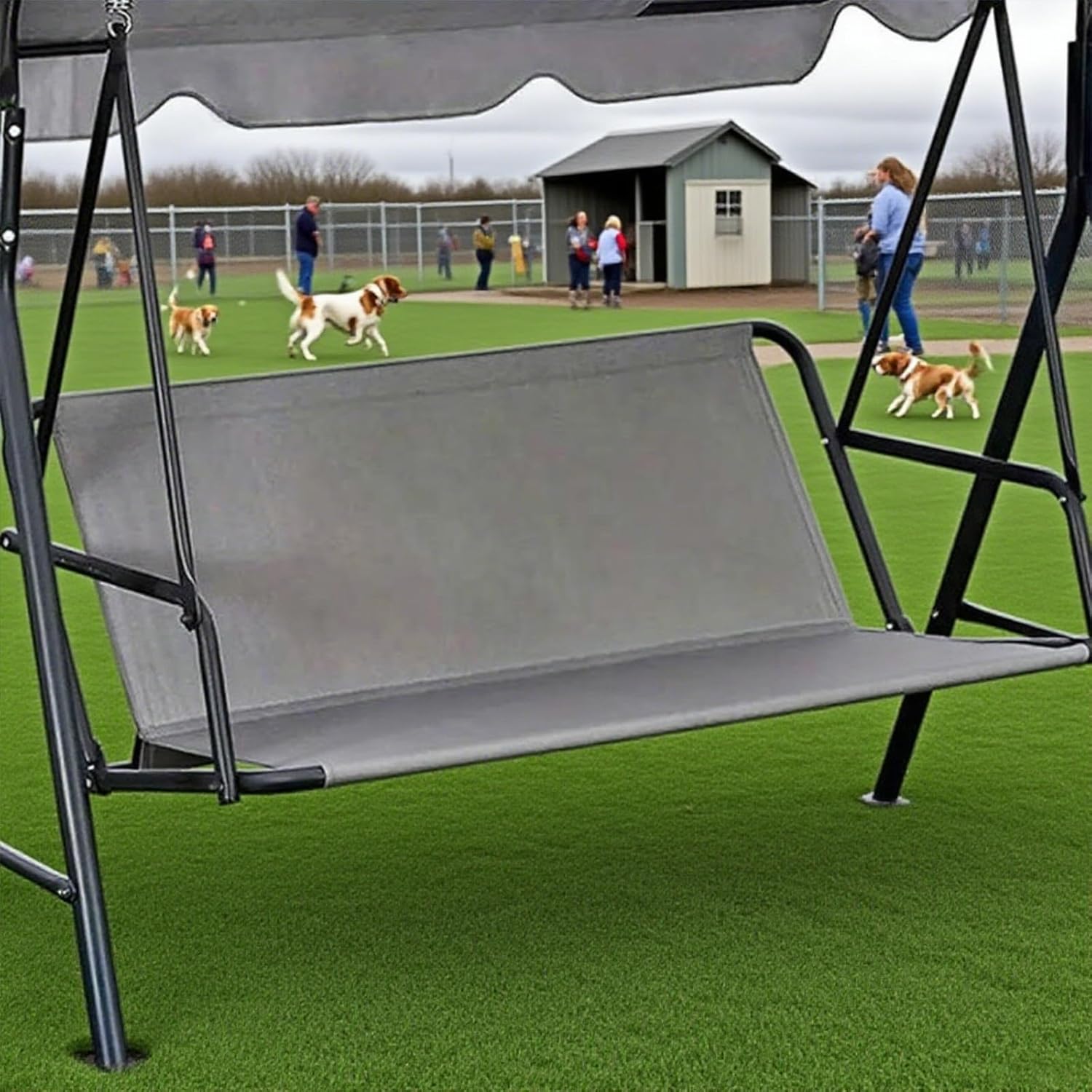 Porch Swing Replacement Seat,900D Thickened Oxford Waterproof Replacement Fabric for Outdoor Garden Swing 2/3 Seater Chair(Gray,58.27 x 39.37in)