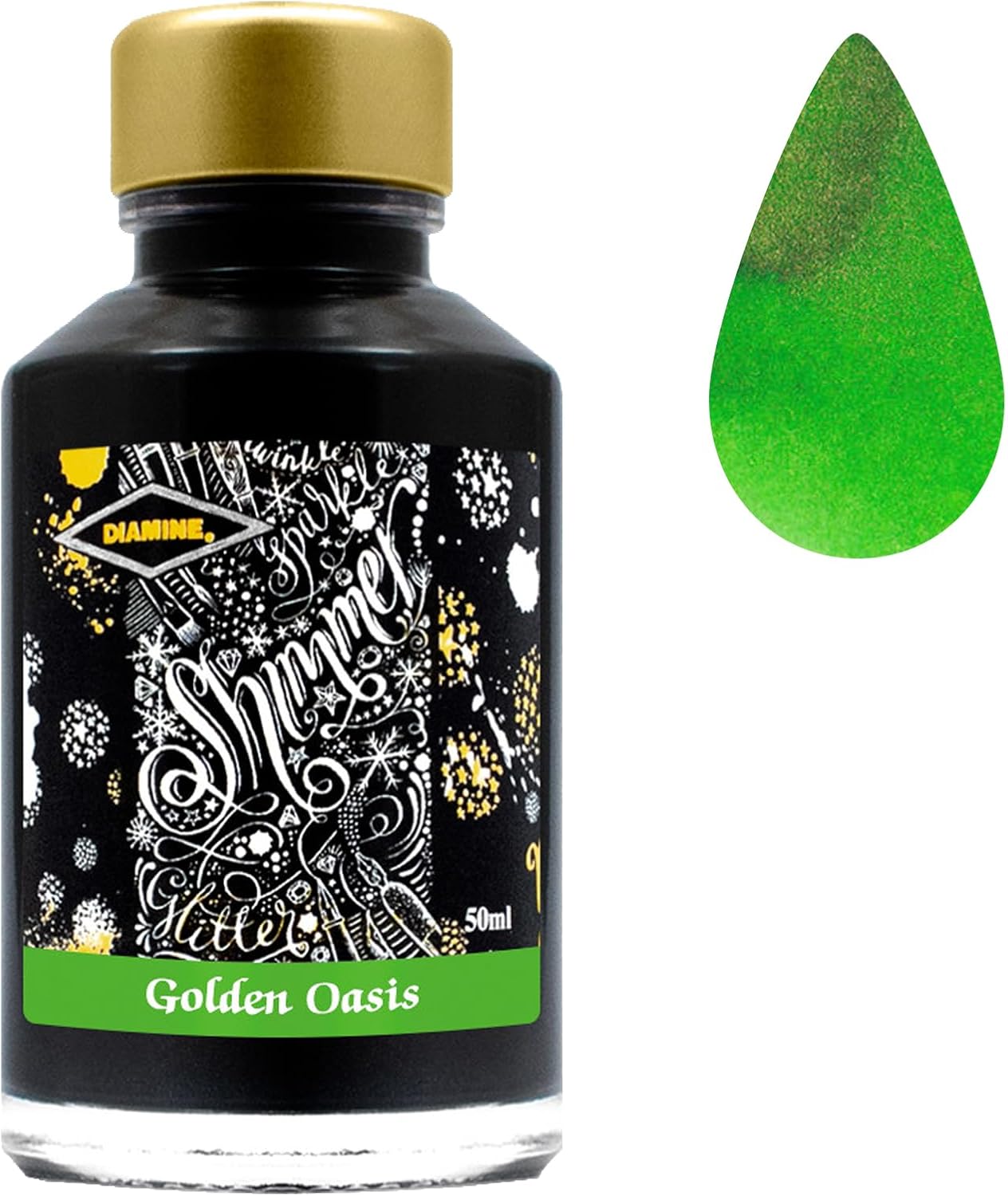 Diamine - Shimmering Fountain Pen Ink, Golden Oasis 50ml