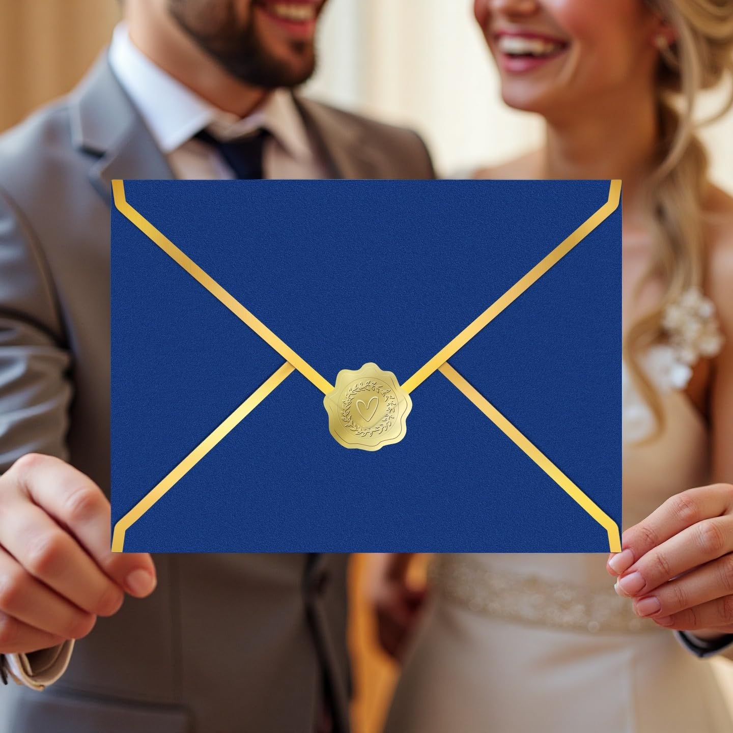 Confezione da 100 buste A7 per inviti, 250 g di cartoncino spesso luccicante, formato lettera, formato lettera, con linguetta a V e sigillante, buste di sicurezza per biglietti regalo, matrimoni, baby