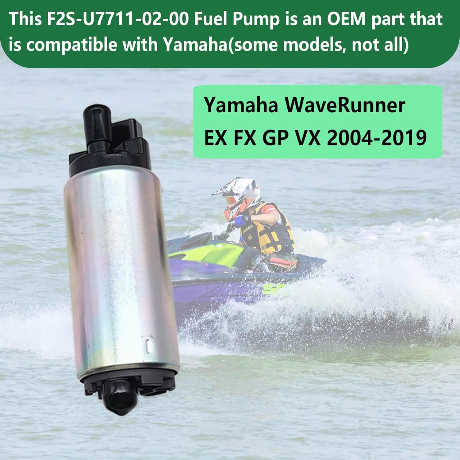 Fuel Pump for Yamaha WaveRunner EX FX GP VX 2004-2019 | Replacement Replaces OE F2S-U7711-02-00 60E-13907-08 Fuel Pump Assembly