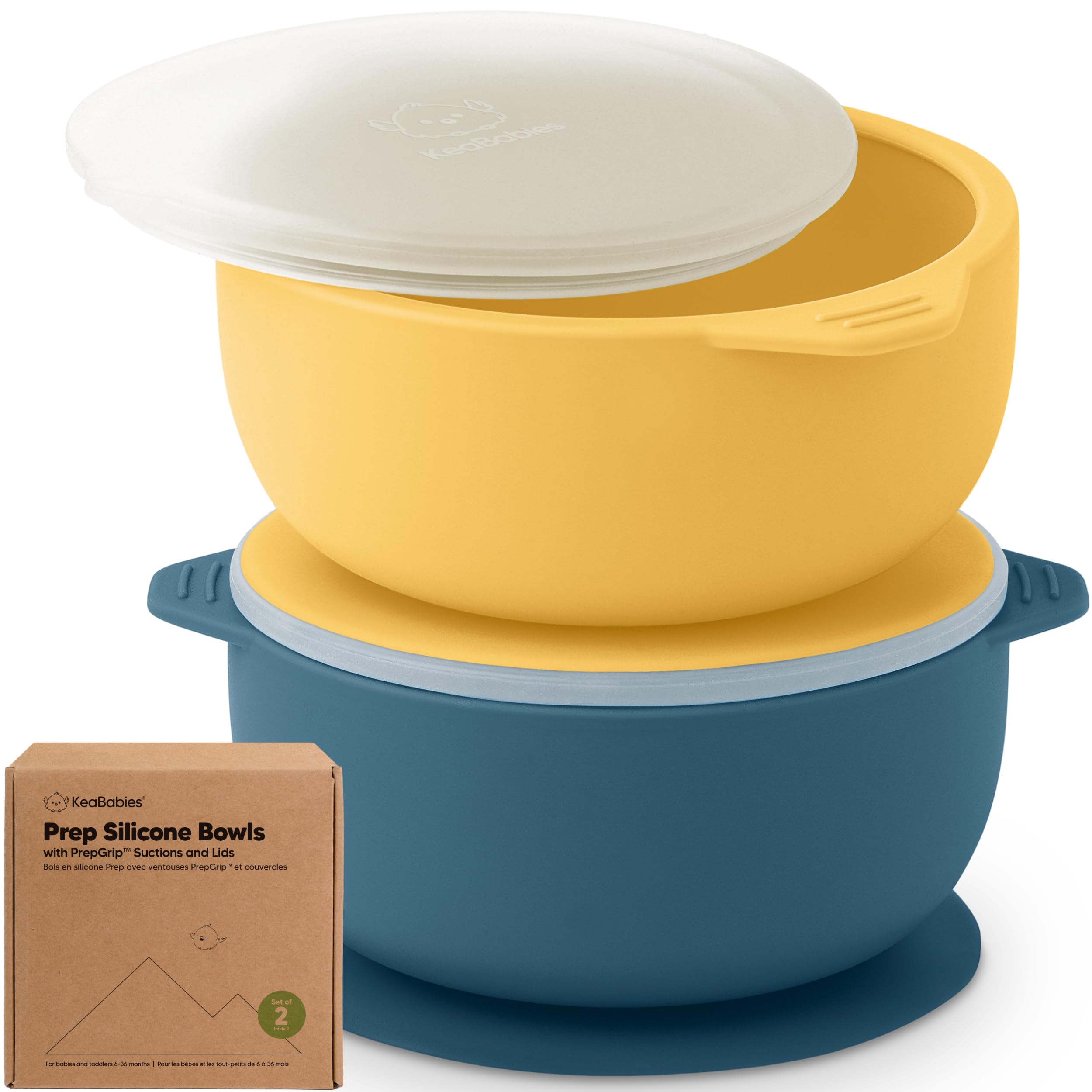 KeaBabies 2-Pack Baby Bowls