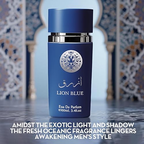 Miniatura 4 de Set de regalo de colonia para hombre (paquete de 4 unidades (negro león, azul león, AZAD, chocolate Sarah), 3.4 onzas líquidas cada uno, fragancia