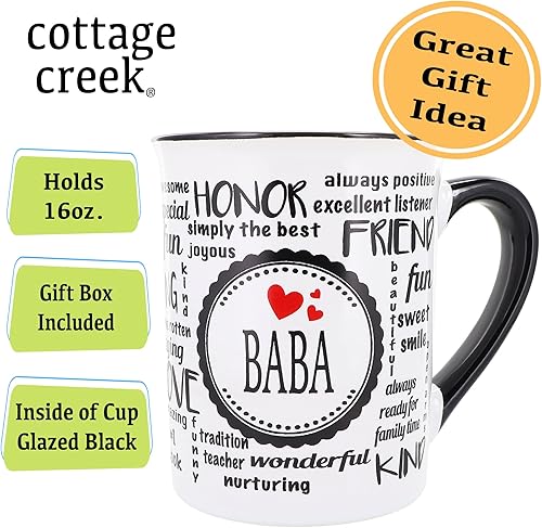 Miniatura 3 de Baba - Taza de café de cerámica de 16 onzas para abuela, regalos de Navidad para mujeres, mema, mamá, nana, decoración de la casa