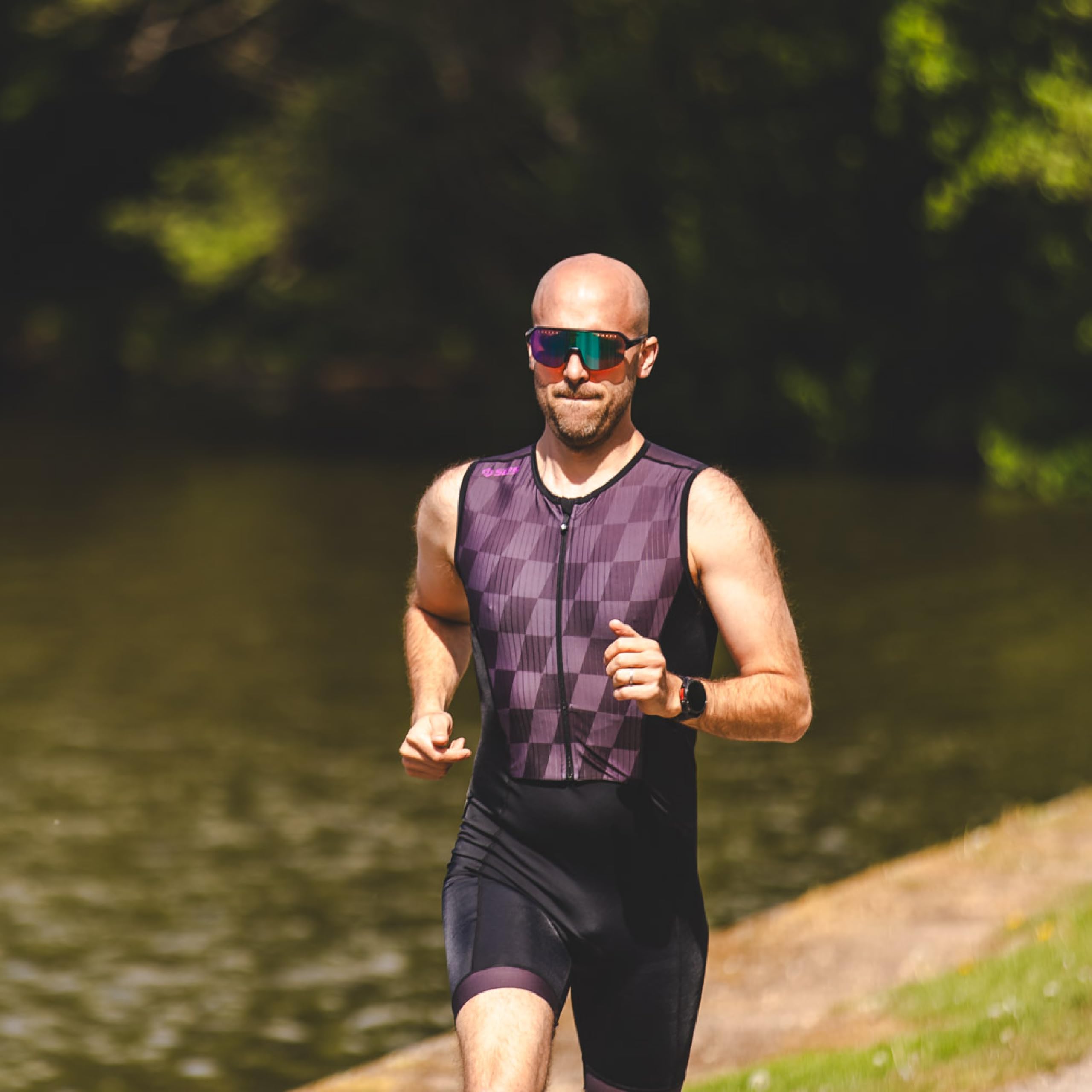 SLS3 Costumes de triathlon Elite sans manches pour homme – Triathlon Triathlon – Chamois italien, poches intérieures et arrière