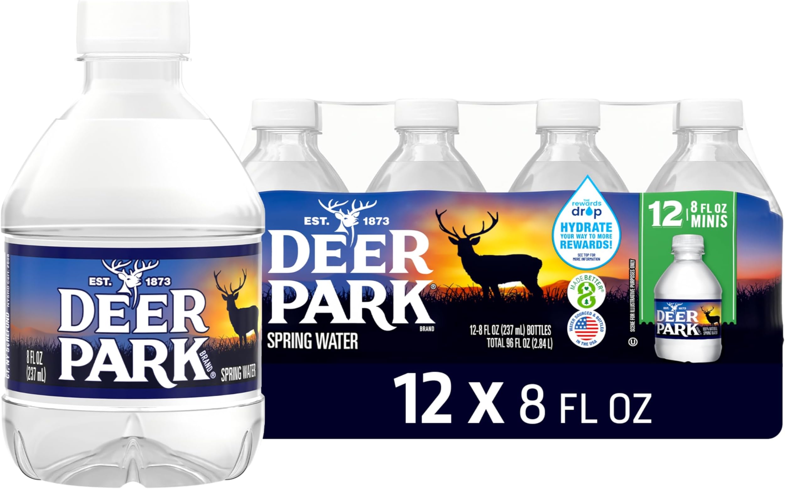 Natural Spring Water, 8 Ounce