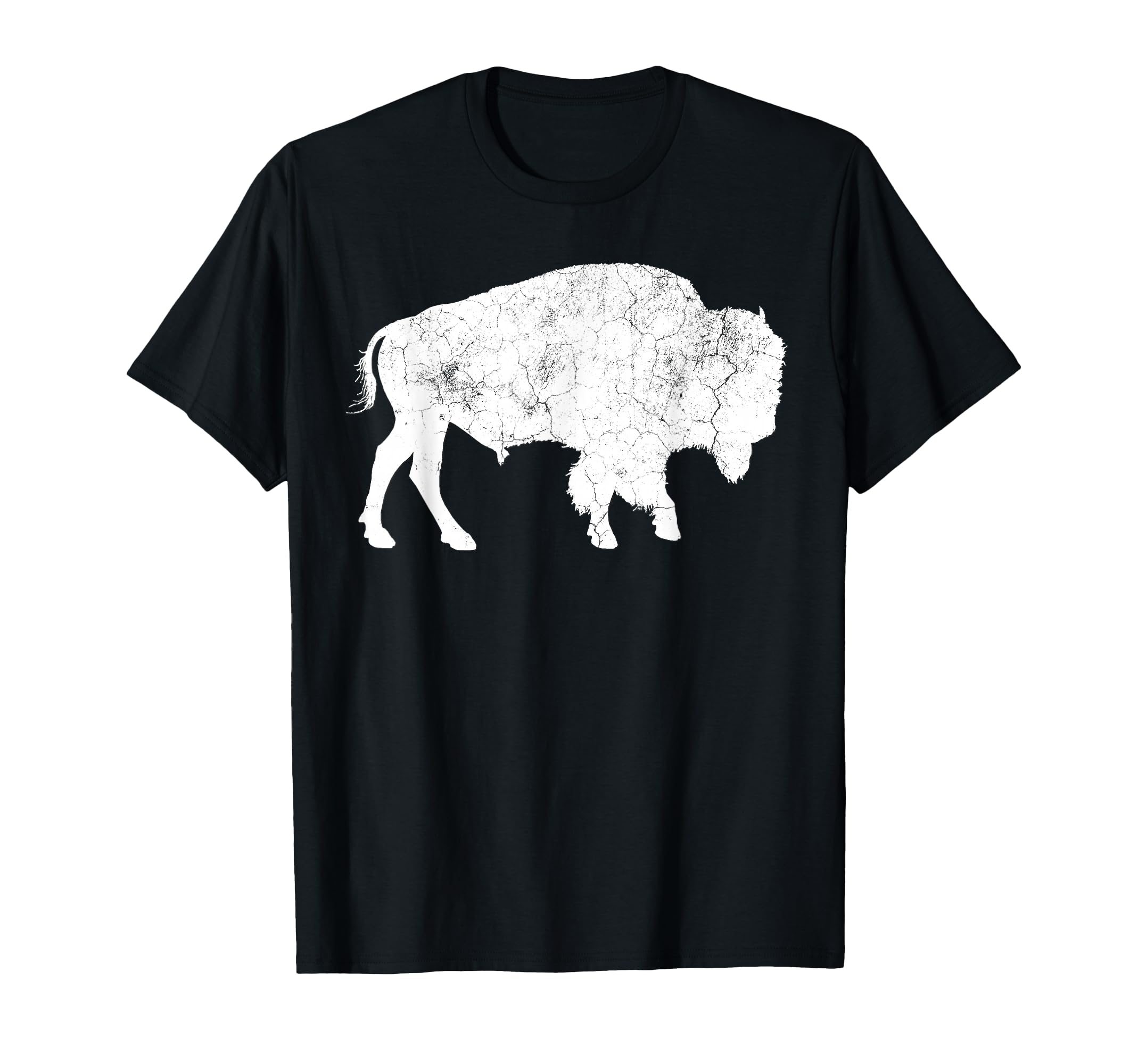 Distressed Buffalo Retro Bison Animal Lover Shirt Men Women T-Shirt