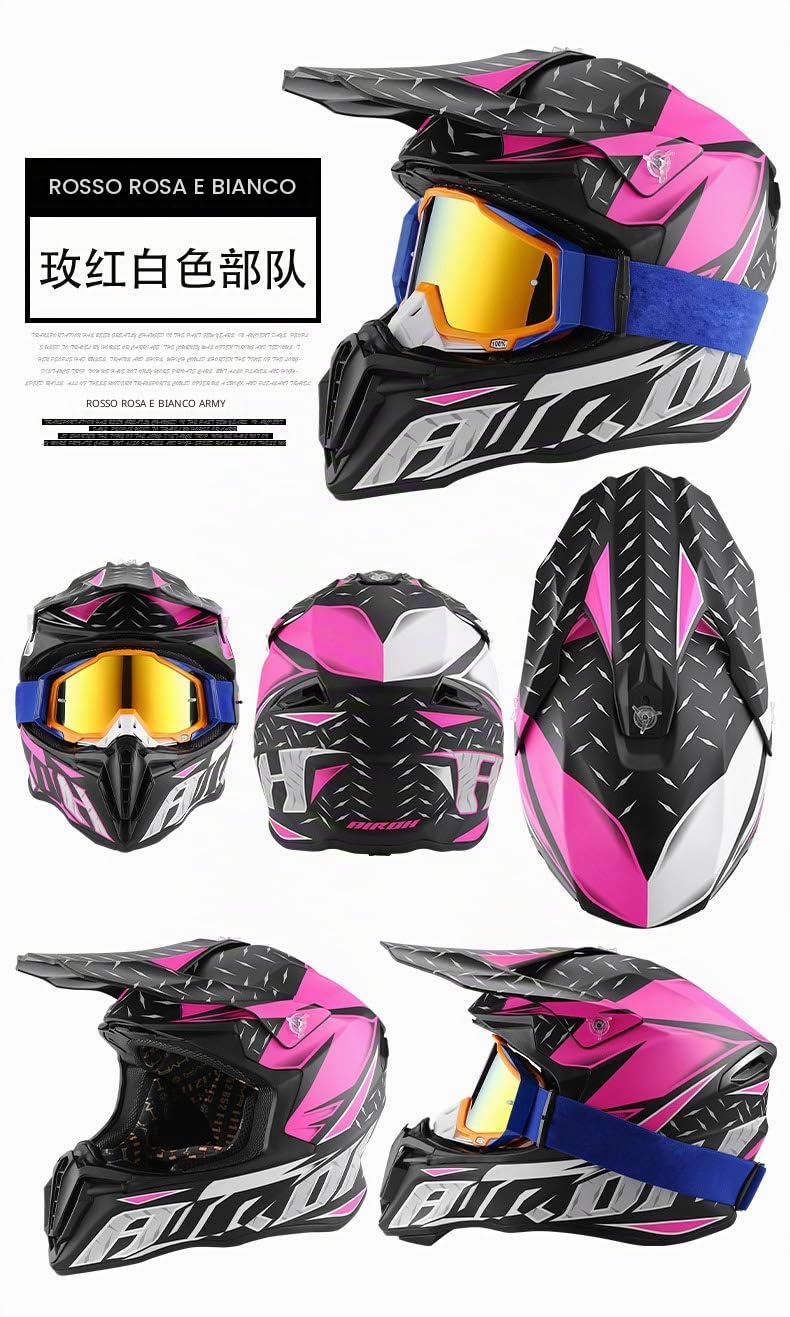 casco motocross Occhiali Moto Cross integrale MTB ATV MX Adulto bicicletta Enduro Downhill Offroad ECE