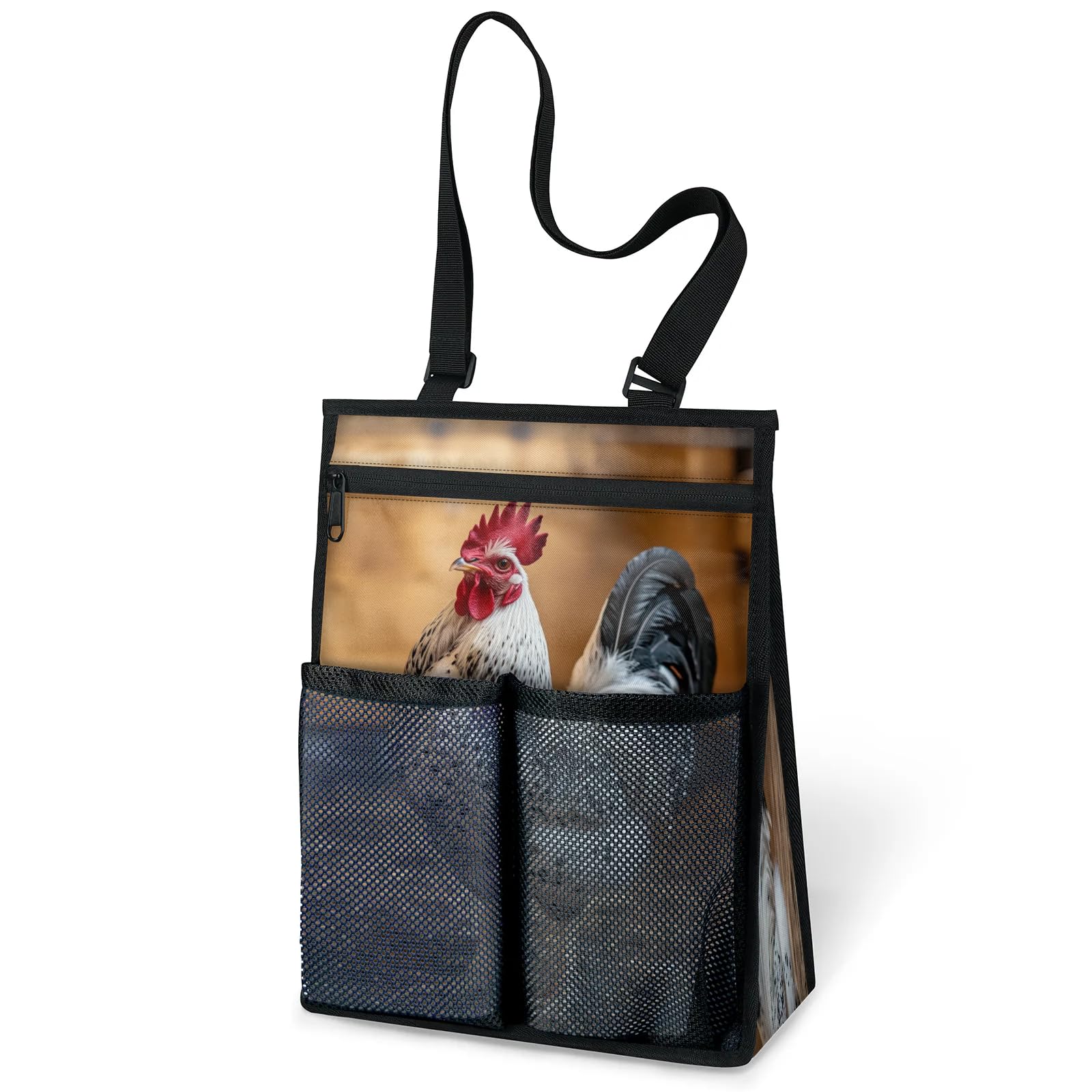 Ourtheme Cock Chickens Rooster Farm Portable Shower Bag for Travel Gym Camp Beach Tote Shower Caddy Bags Hanging