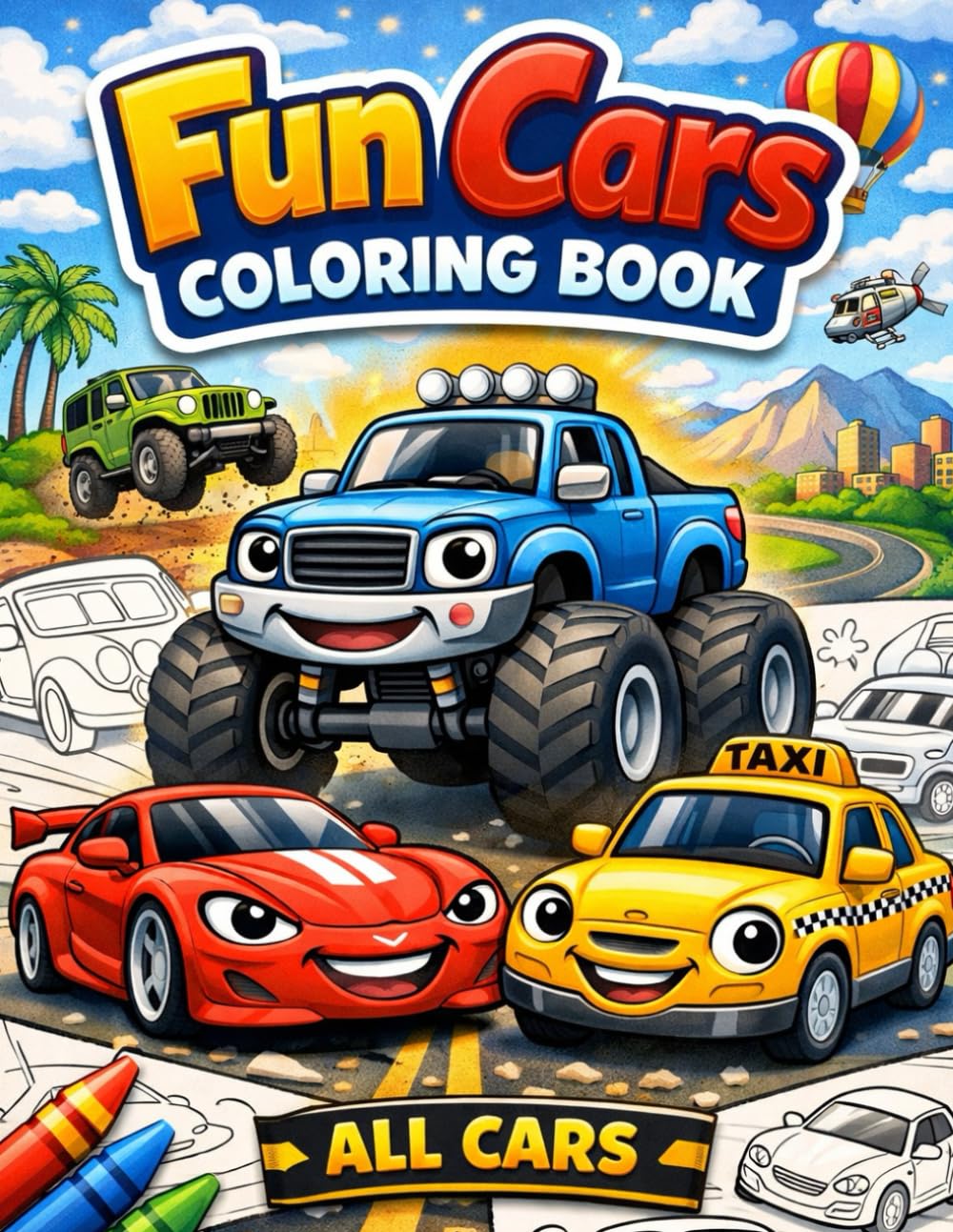 Fun Cars Coloring Book - All Cars