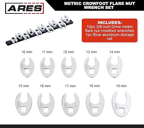 Miniatura 10 de ARES 33009  Juego de llaves de multipie de ajuste automático con resorte de 3 piezas  Juego de llaves ajustables con cobertura de 316 pulgadas a 1