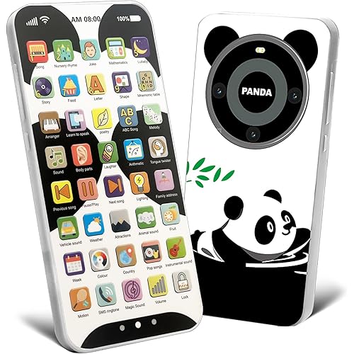 Kids Phone with 10,000+ Educational Content, Rechargeable Toddler Learning Phone with Music & Sounds, Pretend Play Cell Phone for Boys & Girls Ages, Best Gift for Toddler Toys