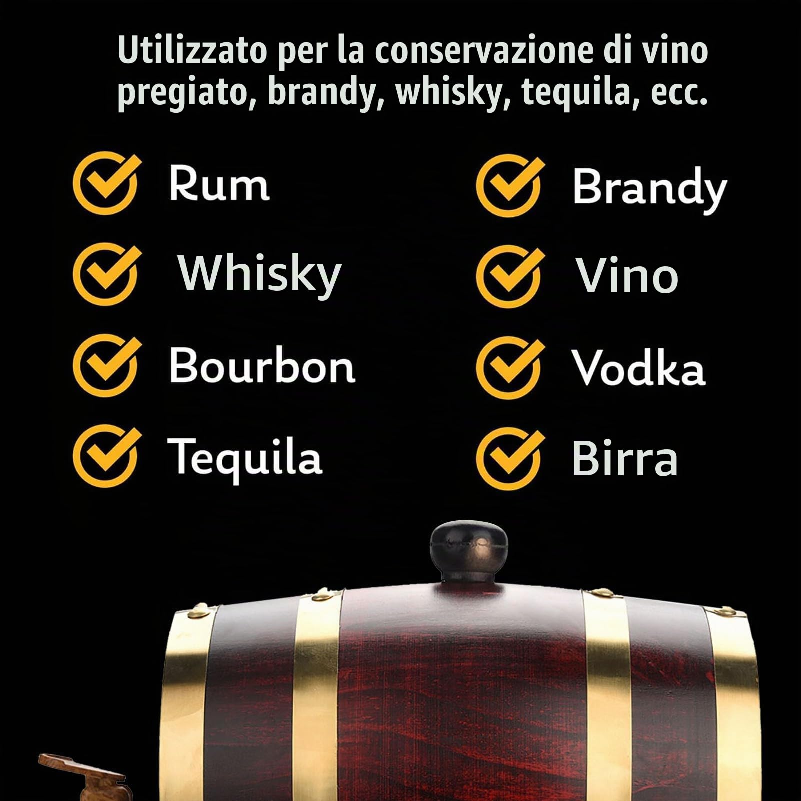 Botti di birra in botti di legno da 1,5 l/3 l/5 l/10 l, con fusto, supporto e tappo in legno, fusto di birra a casa, perfetto per birra, whisky o vino (1,5 l)