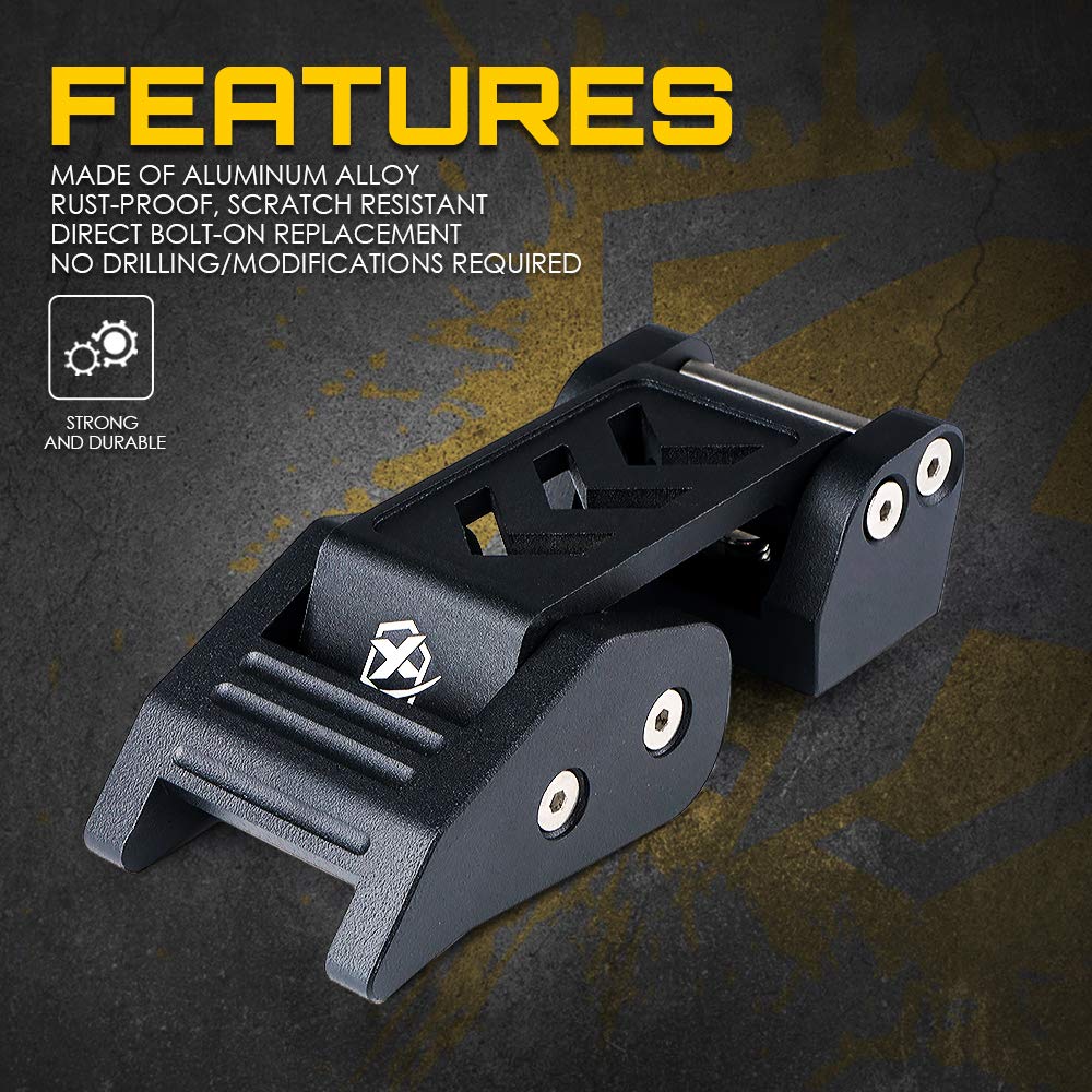 Xprite Kit di chiusura per cofano in alluminio per Jeep Wrangler JK JKU 2007-2018 e 2018-2021 Jeep Wrangler JL JLU Gladiator JT - Coppia