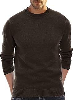 Hombres otoño e Invierno Color sólido Plisado Suelto y cómodo cálido Cuello Redondo suéter de Manga Larga Sudadera Izas Hombre