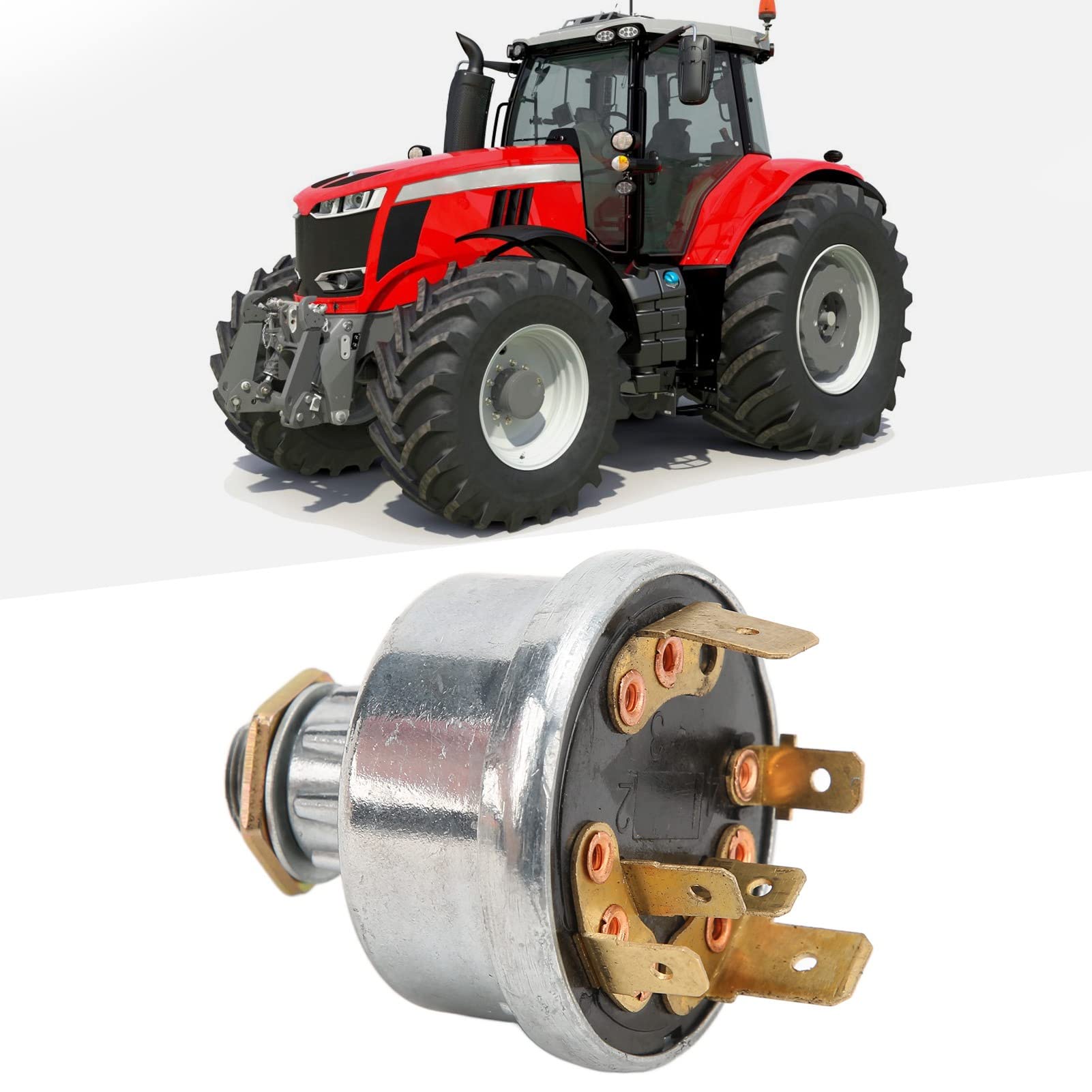 Interruttore Accensione Jcb Interruttore Accensione Universale 12/24V - Con 2 Chiavi Per Trattori E Auto Interruttore Accensione Universale 12/24V