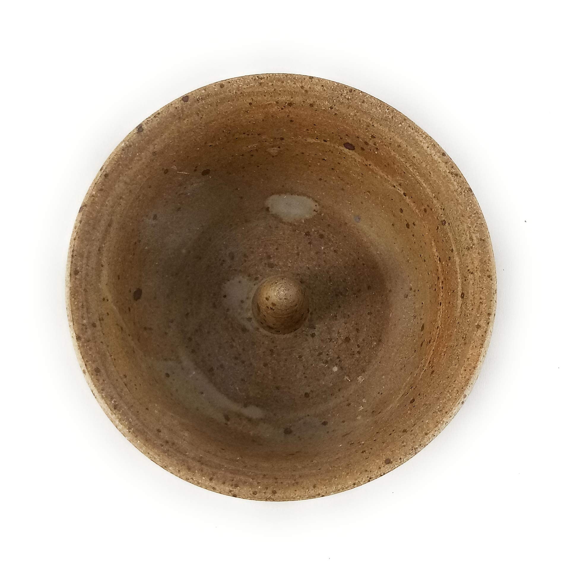 Aunt Chris' Pottery - Hand Made Clay - Individual Apple Baking and Serving Dish - With Molden-In - Fast Baking Spike - In The Center - Goat Milk Glaze Finish