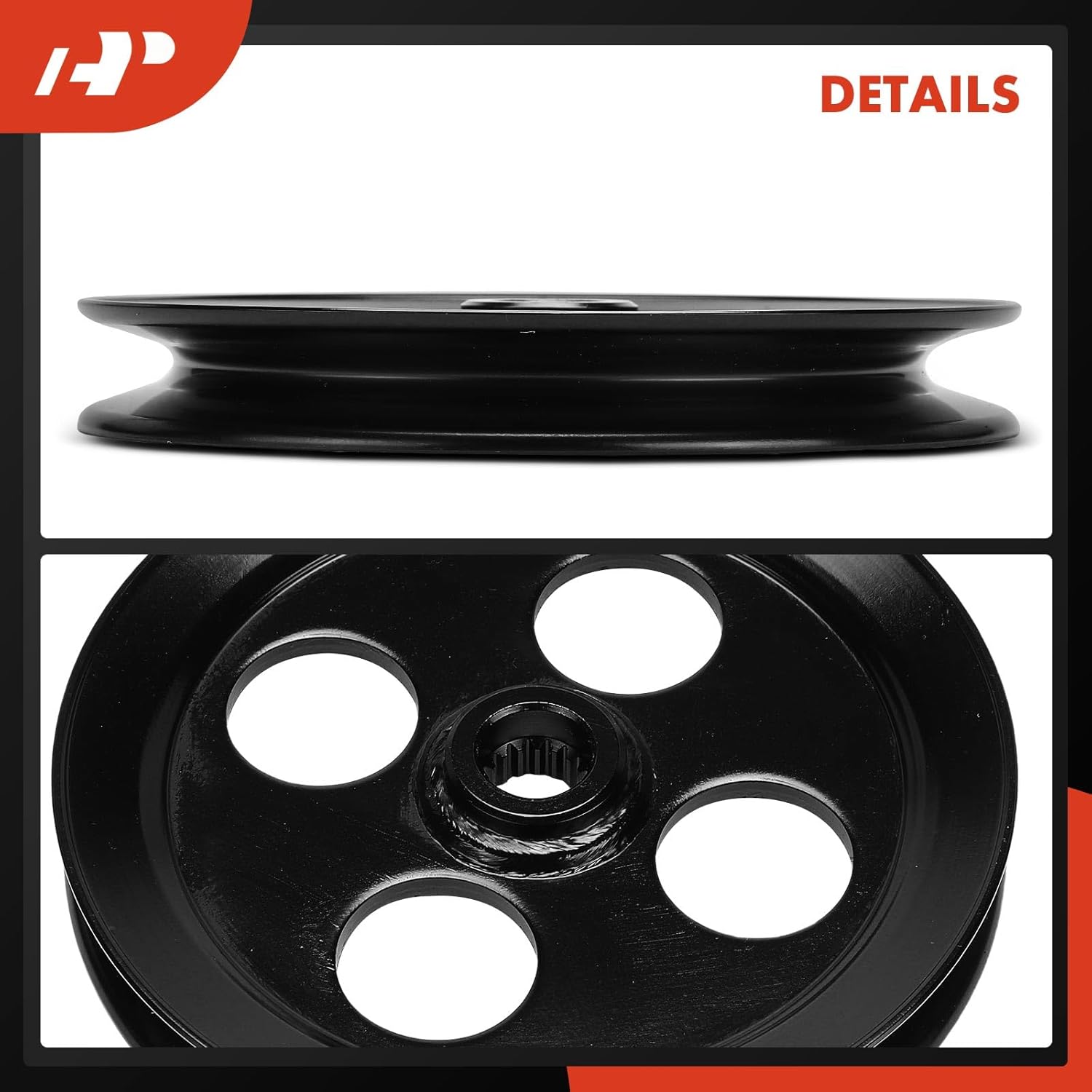 A-Premium Power Steering Pump Pulley Compatible with Nissan Frontier 1998-2001 2006-2008, Xterra 2000-2004, Pickup 1995-1997, D21 1990-1994, 2.4L