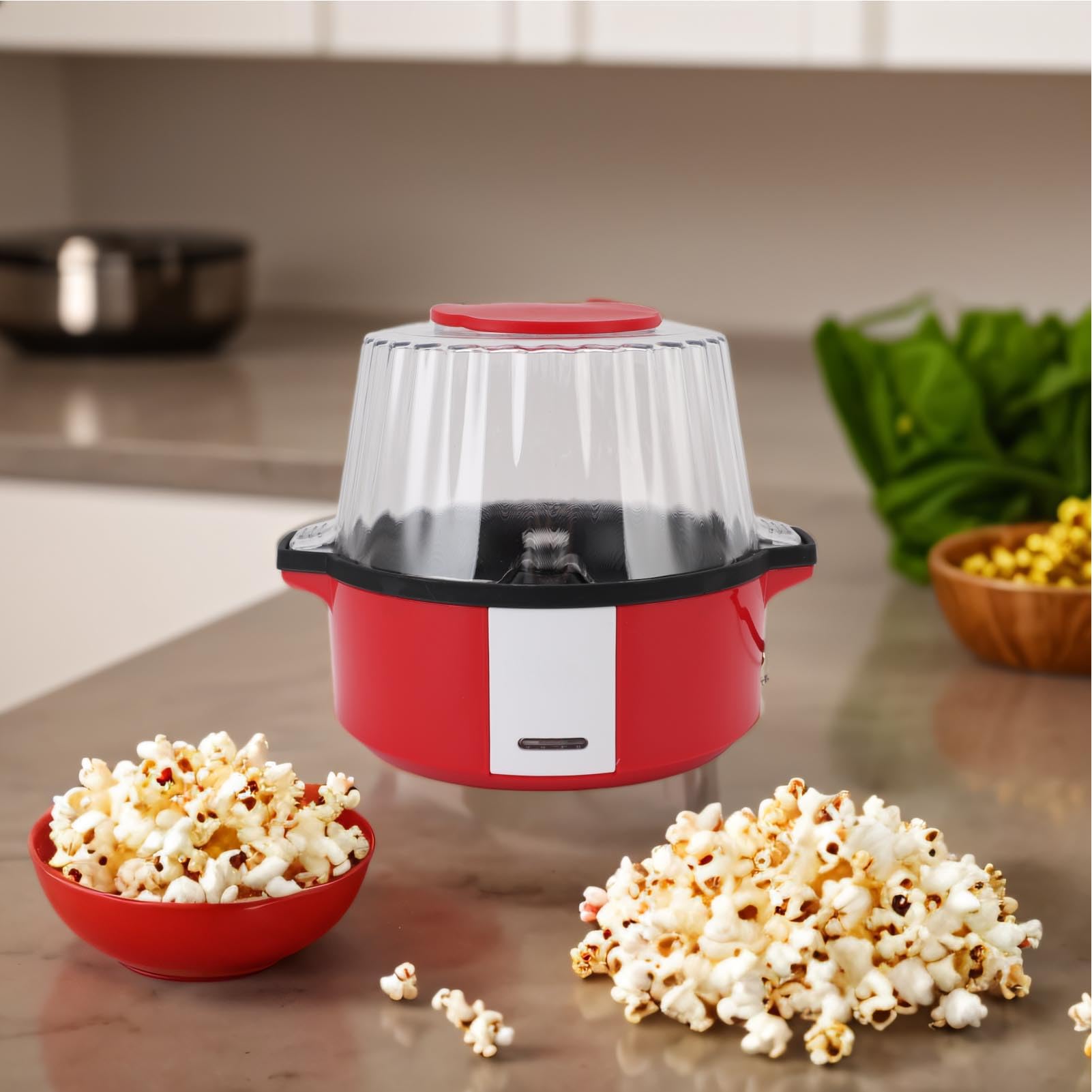 Producent Popcorn, Pełny Automatyczny Maszyna z Małym Domowym Domem z wyjmowaną pokrywką na Wieczory Filmowe Wszelkiego Rodzaju Imprezy (BAOFUYAtdhyw8gs2u-11)