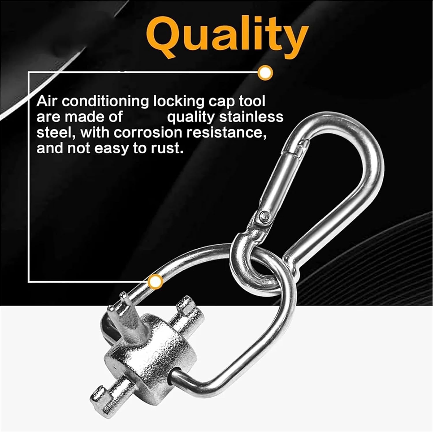 HVAC Locking Cap Tool HVAC Tools Locking Cap Keys 2-Pack for R22 and 410A Refrigerants
