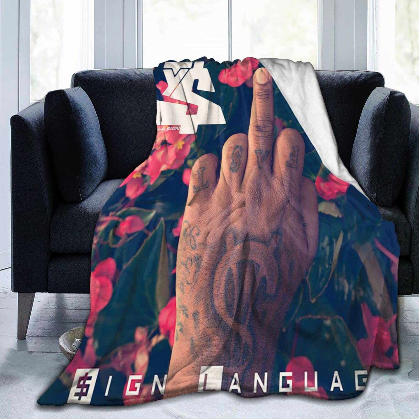 Amazon.com: CASOWAT Ty Rapper Dolla Music Sign Blanket Throw