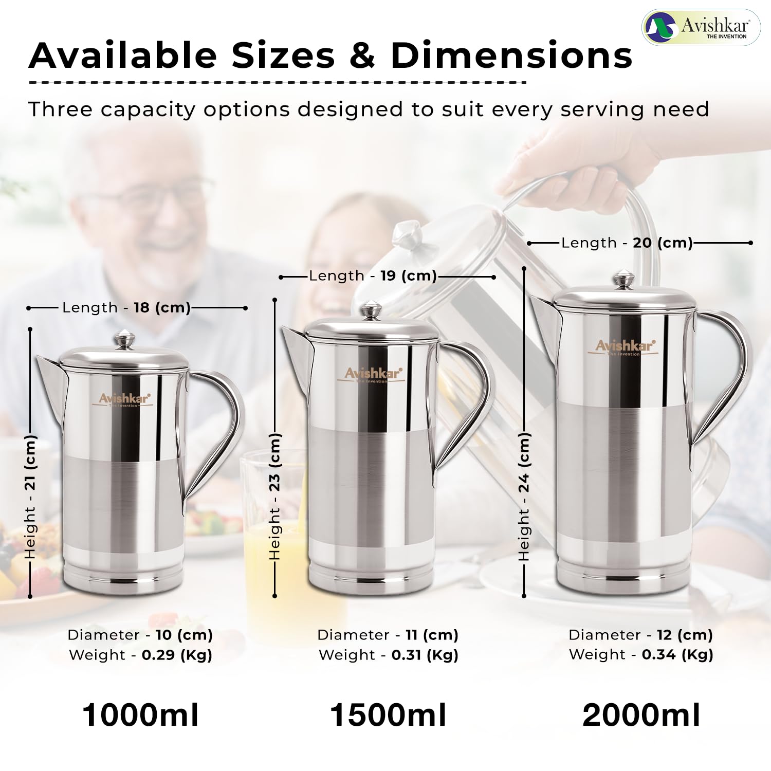 Avishkar 1L Stainless Steel Jug - Leakproof & Durable -5 Avishkar 1L Stainless Steel Jug - Leakproof & Durable -5