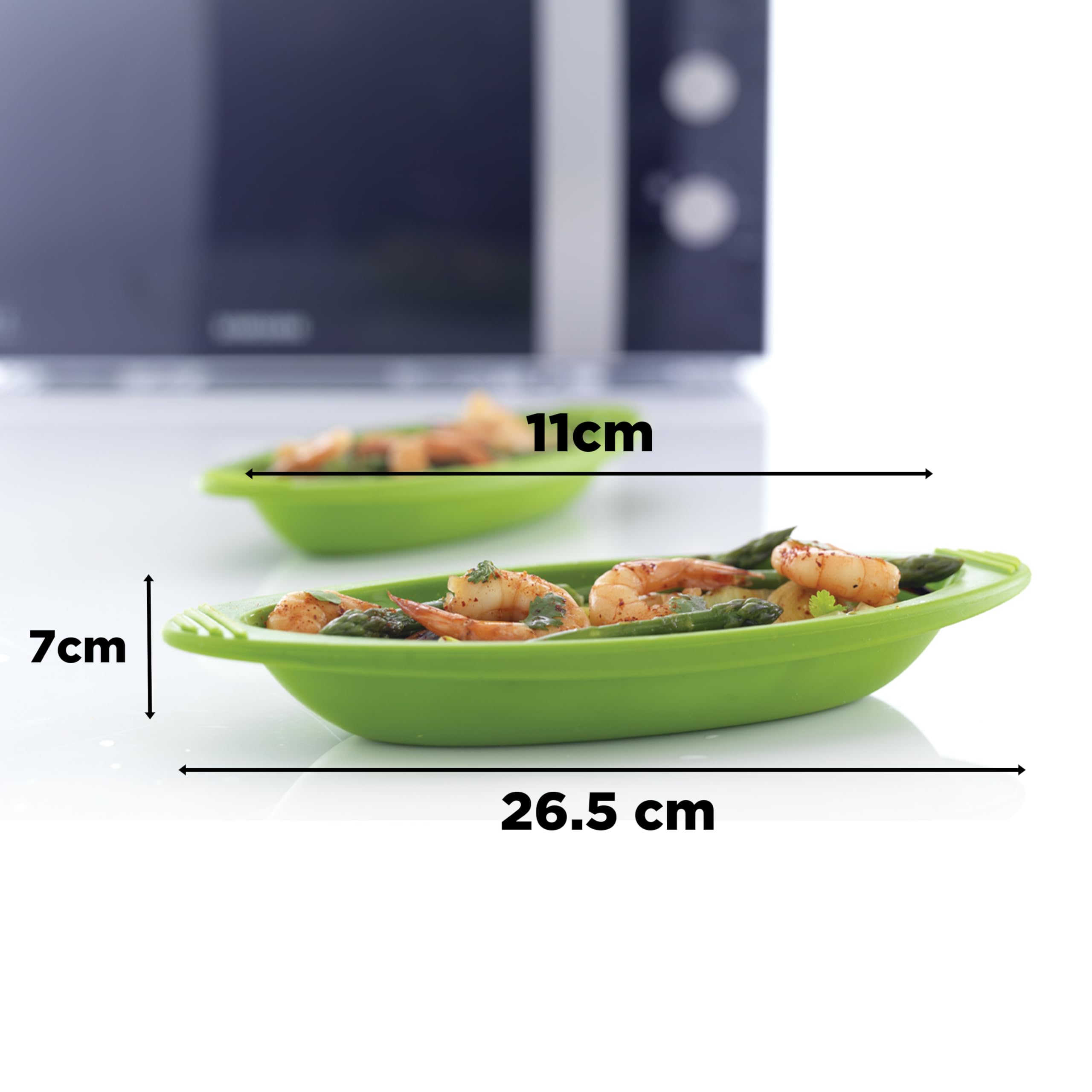 Mastrad - Papillotes Silicone Lot De 2 (360 ml) – Cuisson Vapeur Saine Micro-ondes & Four - Flexibles & Anti-Adhérentes – -40°C à 220°C – Poignées Rigides - Silicone Sans BPA