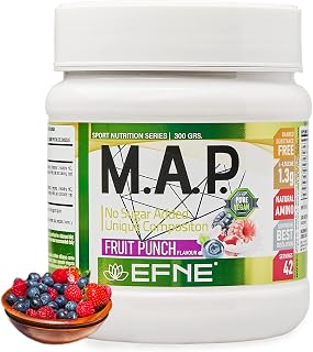 |EFNE |MAP Aminoacidos Esenciales Sabor Fruta Del Bosque | 300 Gramos | Vegano | Alta dosis | Preentreno o Perientrenamiento |Fuerte Recuperador Muscu