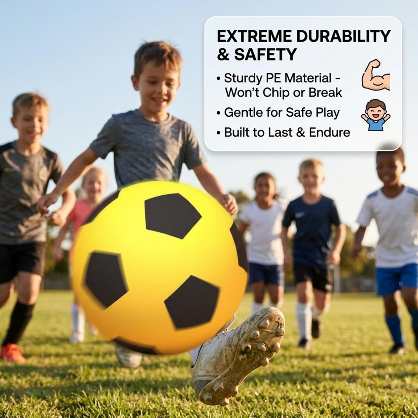 Pallone da Calcio Silenzioso per Gioco Indoor - Pallone da Calcio Silenzioso Misura 5 con Morbida Schiuma PE, Design per Allenamento a casa, Pratica di Dribbling e Gioco Sicuro per i