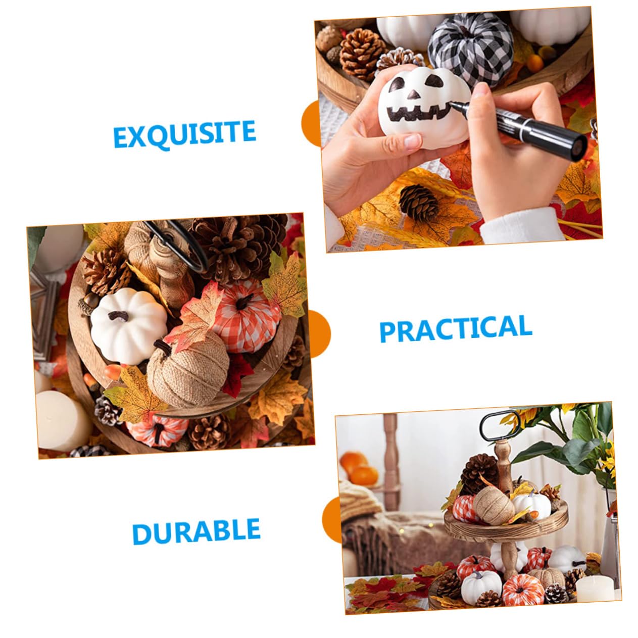 36stücke Künstliche Kürbisse Für Herbst Und Halloween-dekoration Simulierte Kürbis-dekoration Für Thanksgiving-feiern Tisch Und Fensterdeko