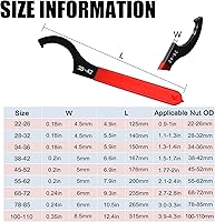 Vista 4 de 9 piezas de juego de llaves de amortiguador enrollable, llave de choque ajustable universal de acero al carbono para la mayoría de ajustes de choque
