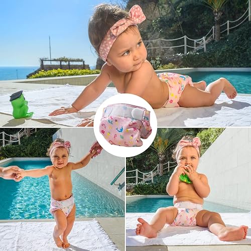 Miniatura 5 de FREDS SWIM ACADEMY Pañales de natación reutilizables unisex para niños pequeños (20 libras - 23 libras), un esencial para piscina y playa para niños