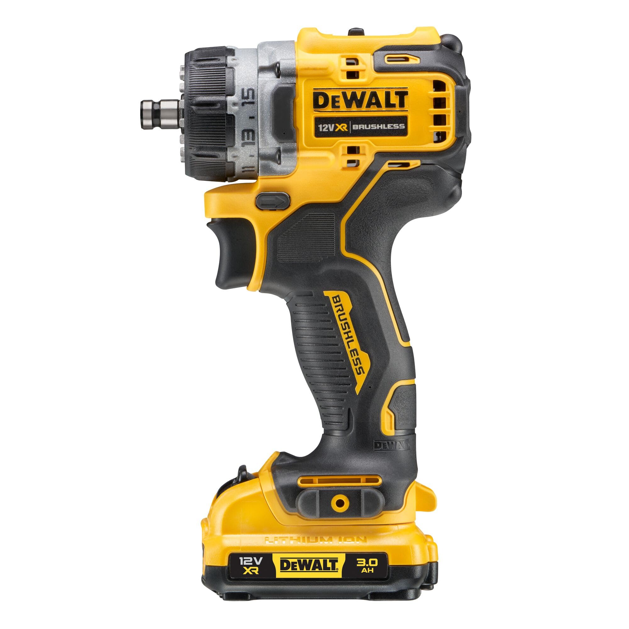 DEWALT DCD703L2T-GB XR Lot de 4 perceuses multi-têtes sans balais avec chargeur 2 x 3 Ah
