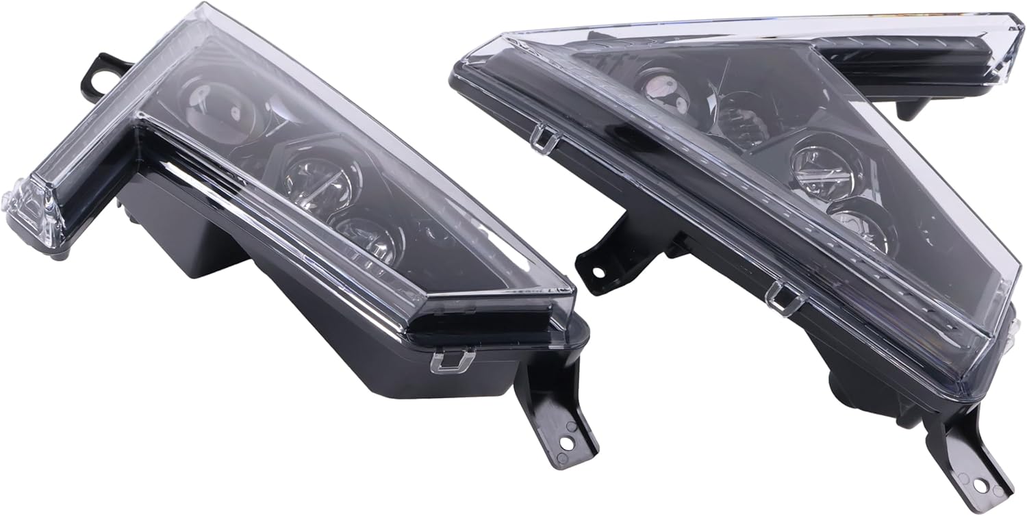 2X LED Headlights With Yellow Turn Signal Light Left And Right Side 2414539 2414538 Compatible With Polaris RZR PRO XP/TURBO R/PRO R 2020-2024