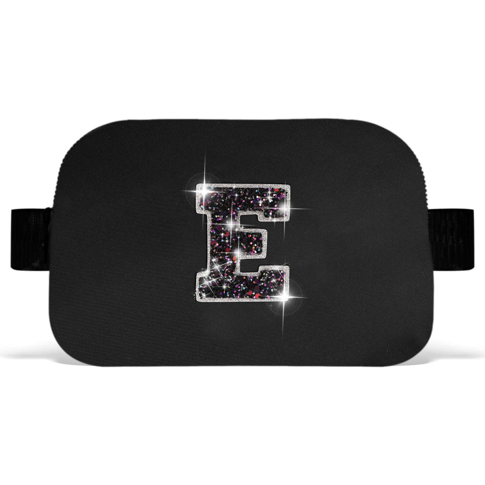 Uygafly Kids Party Favors Bags 4-12,Girls Teens Accessories,Belt Waist Fanny Crossbody Bags | Black,Initial E