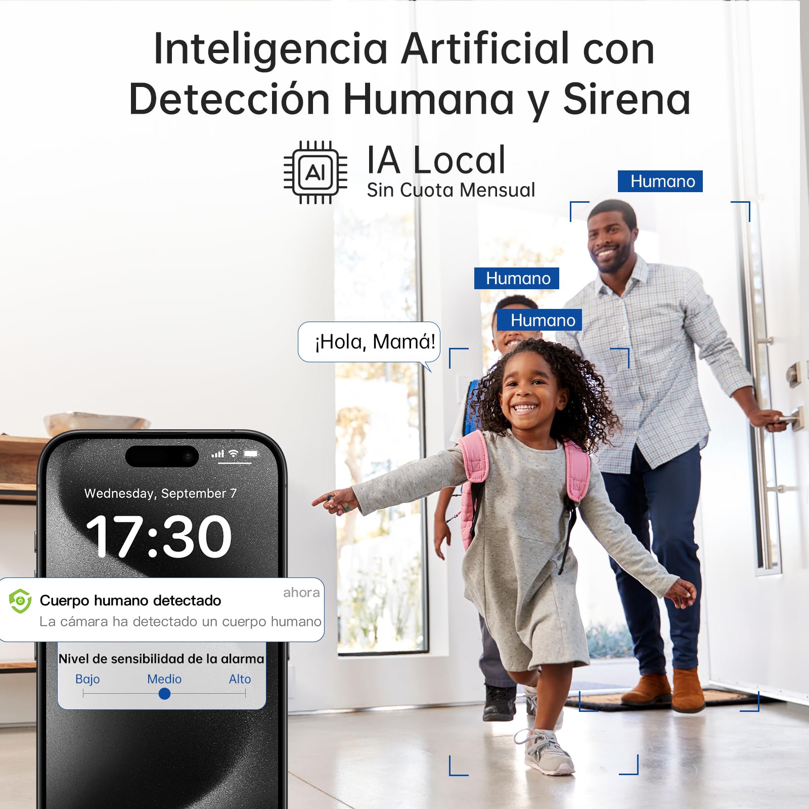SYMYNELEC Cámara Vigilancia WiFi Interior 5GHz/2.4GHz, 2K 4MP Camara Vigilancia Bebe/Perros, Cámara de Seguridad 360° con Detección de Movimiento AI, Visión Nocturna, Audio Bidireccional, Alexa, 2PCS
