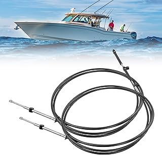 GEN 1 Boat Outboard Throttle and Shift Control Cables, 33C Remote Cable Replacement, Compatible with Mercury, MerCruiser, Mariner, Force Motor Engines, Replace CC179 Series (2PCS)