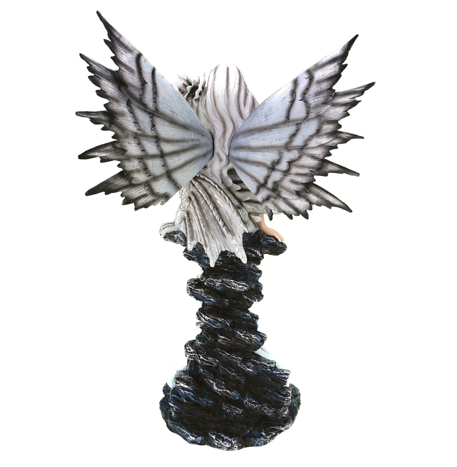 VOGLER Joh. Vogler GmbH Wróżka Dragorania ze smokiem na ramieniu 55 cm Fairy Elf figurka Fantasy Anioł