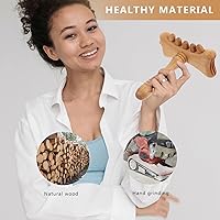 Vista 5 de Beech Guasha Stick for Body Scraping Massage Portable Multi-Functional Massager for Shoulder Neck Back Relief Enhances and Skin Absorption for Adults