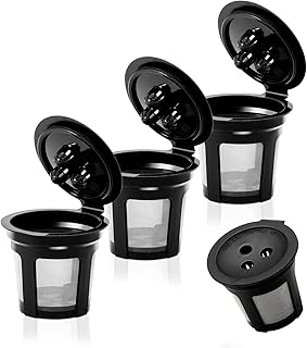 Upgrade 4 Pack K Cup Reusable Pods for Ninja Dual Brew Coffee Maker, Reusable K Pod Permanent K Cups Filters Coffee Accessories Compatible with Ninja Coffee Maker Filter Ninja CFP201&CFP301 DualBrew