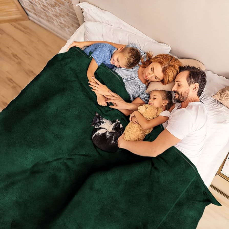 キャンプと家庭用に最適な大判ブランケット1.8×2.2mサイズ Amazon｜特大ブランケット 120x120インチ ベッド、ソファ、旅行