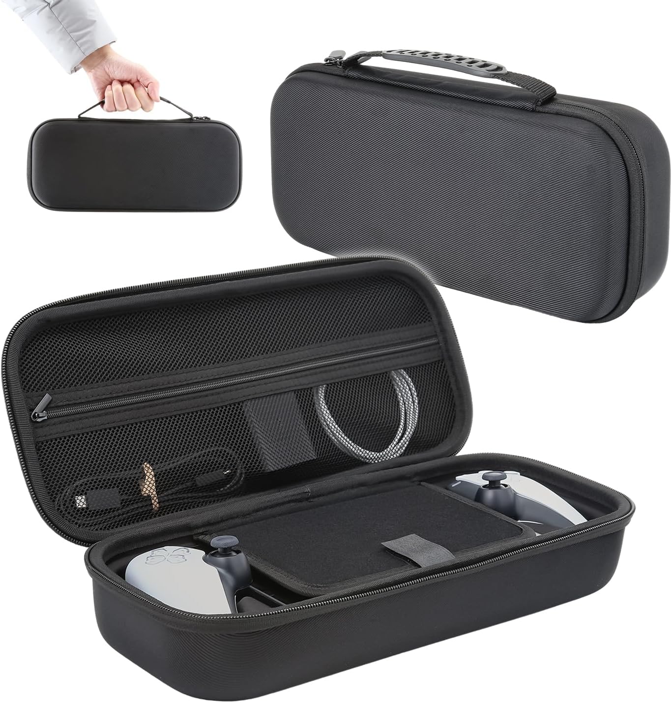 FUNDIARY PS Portal Carrying Case | Hard EVA Travel Case With Protective Accessories