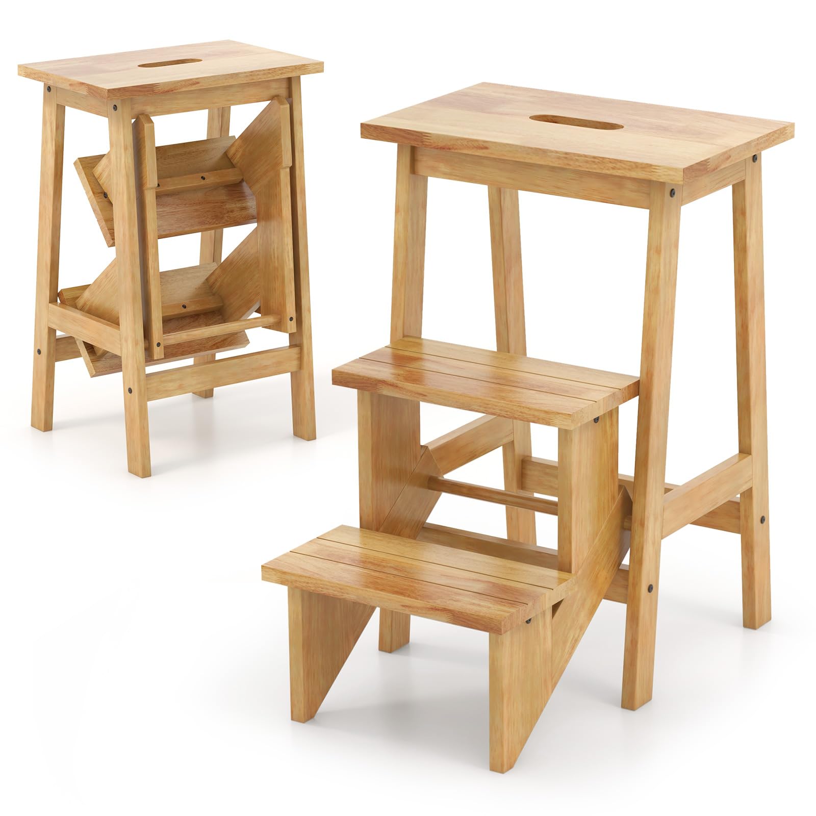 Amazon.com: Giantex Folding 3 Tier Step Ladder, Multipurpose 3-in