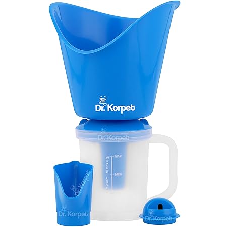 Dr. Korpet steamer for cold and cough, vaporizer steamer, face steam and steam inhaler vaporizer (Blue)