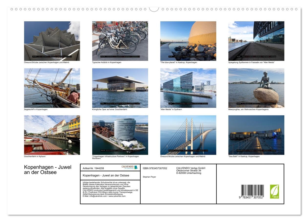 Kopenhagen - Juwel an der Ostsee (hochwertiger Premium Wandkalender 2026 DIN A2 quer), Kunstdruck in Hochglanz: Geheimtipp Architektur (CALVENDO Orte)
