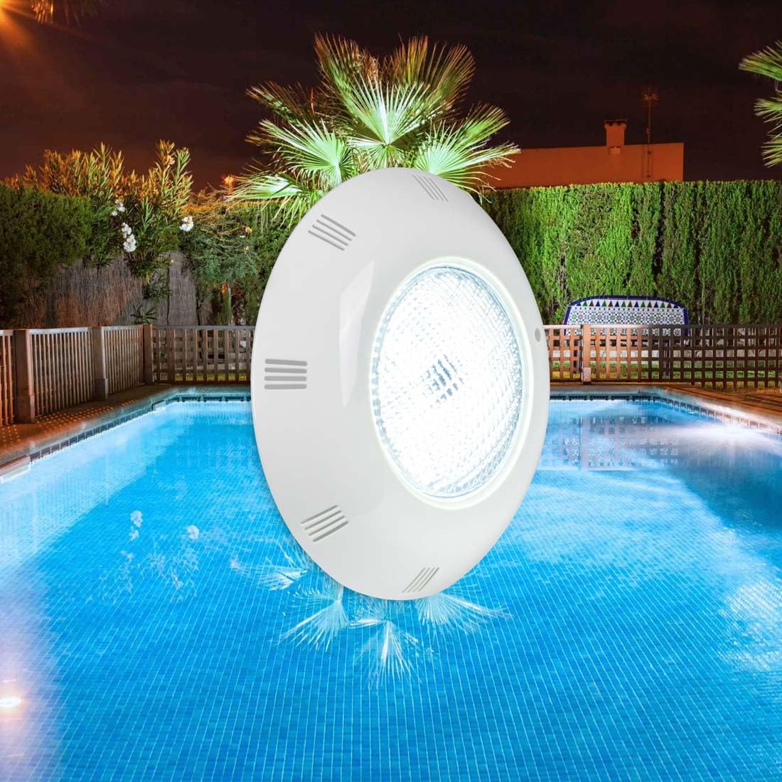 B·LED BARCELONA LED - Foco LED sumergible para piscina - 12V AC - 24W - IP68 - Ø295mm - Blanco Frío