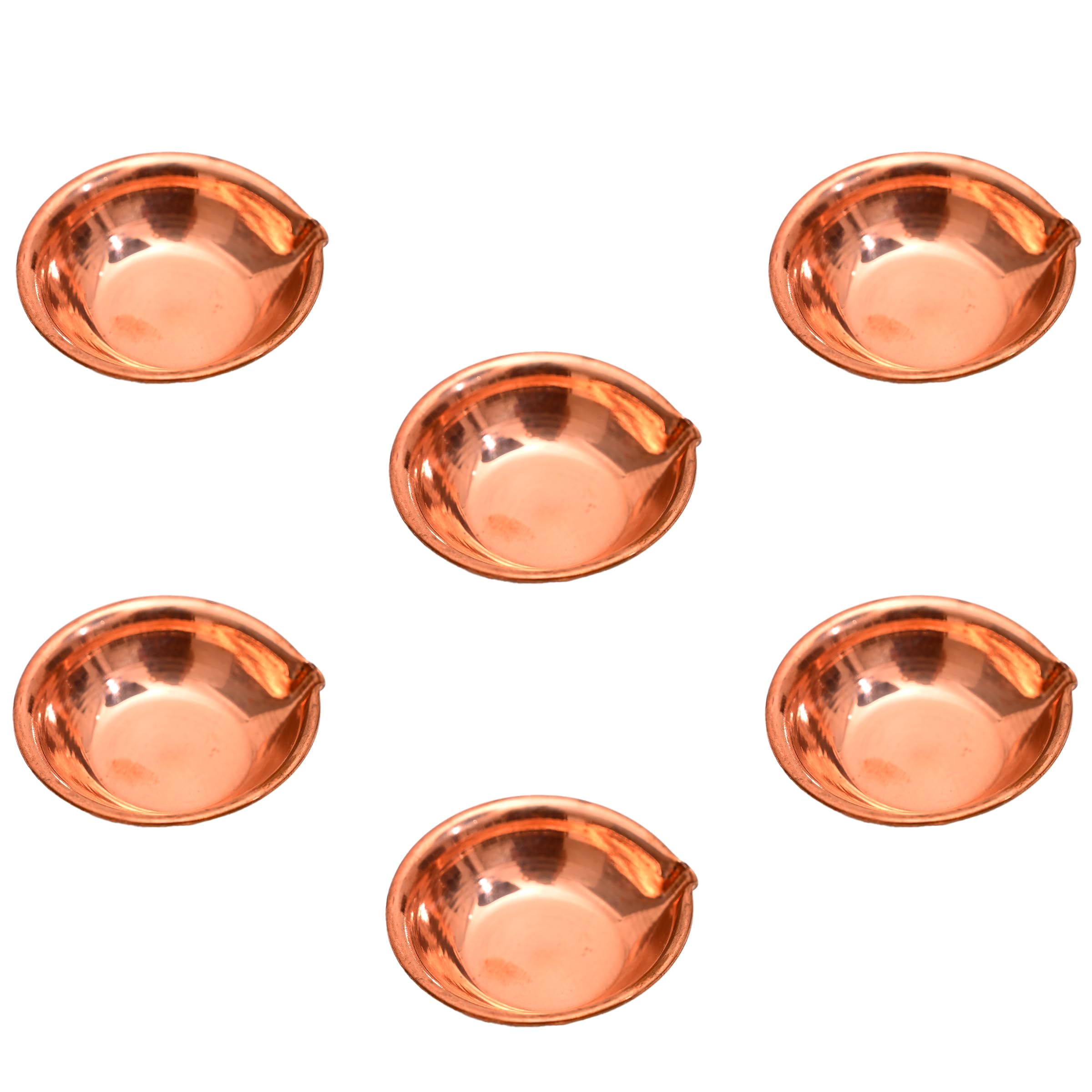 Traditional Diya Deep Indian Festival Décor Decoration for Pooja Temple Mandir Home Karthik Deepam Decorative Lighting Accessories and Gifting (Copper Diya) - Image 3