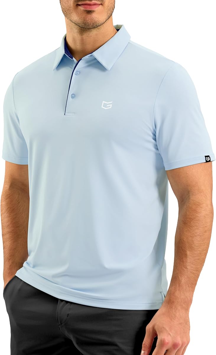 Mens Golf Shirt Dry Fit Short Sleeve Polos Athletic Polo Shirts for Men