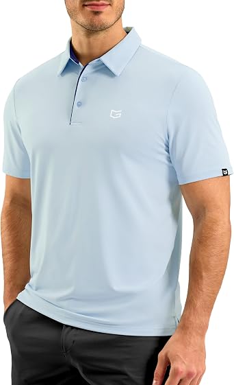 Mens Golf Shirt Dry Fit Short Sleeve Polos Athletic Polo Shirts for Men