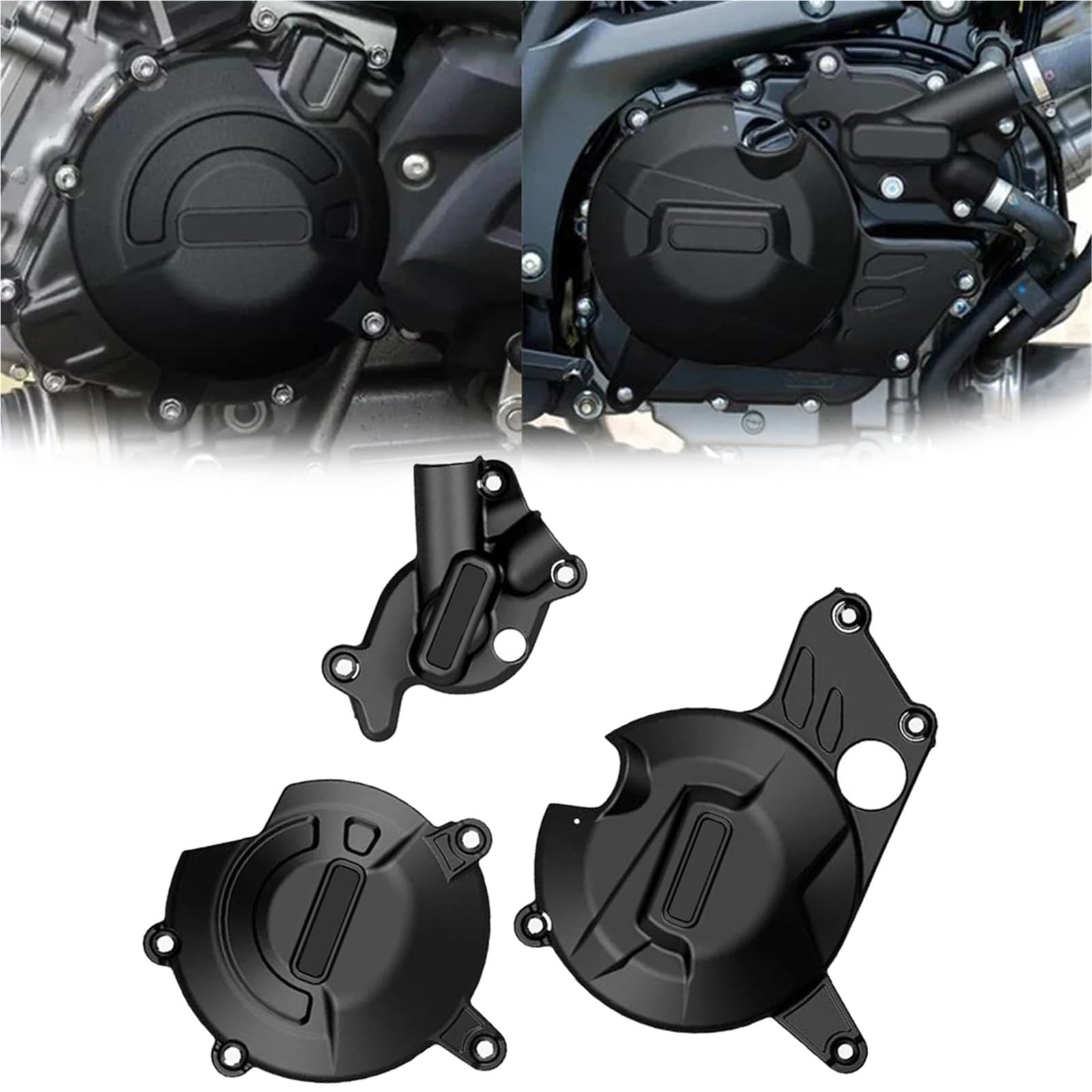 Caches moteur Suzuki SV650X anti casse ensemble protections secondaires moto