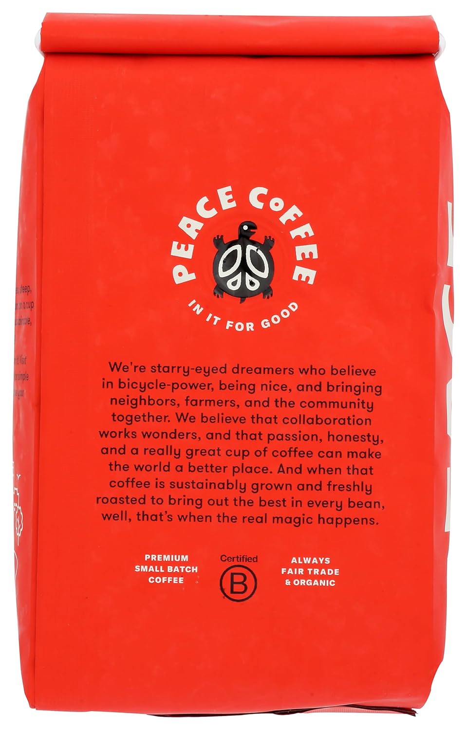 Peace Coffee, Black Squirrel Espresso Organic Whole Bean, 12 Ounce